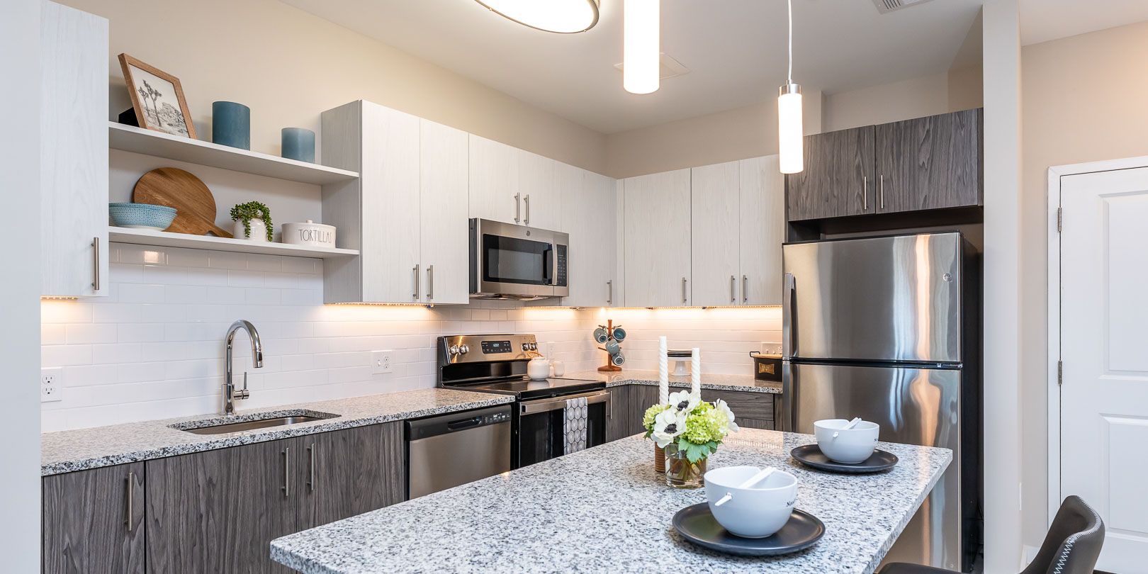 The Curtis Model Apartment Kitchen